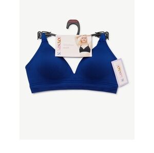 New Joyspun Women's Seamless Light Lift Wireless Bra Size Small Blue Glass